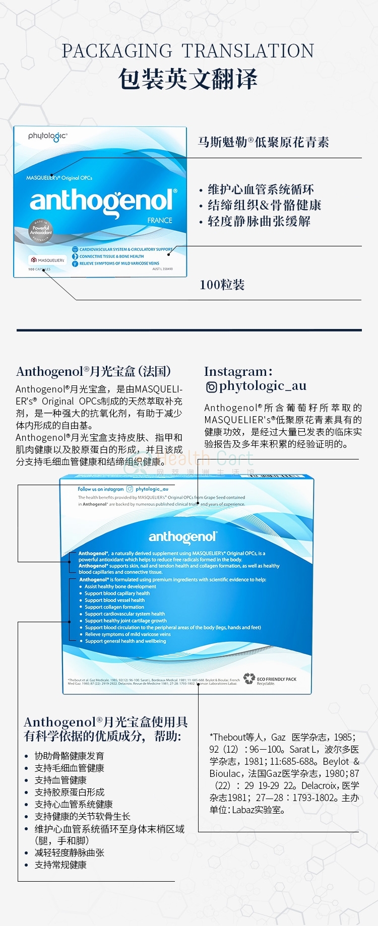 Anthogenol 月光宝盒 花青素葡萄籽精华胶囊100粒 - @anthogenol capsules x 100 - 23 - Healthcart 网萃澳洲生活馆