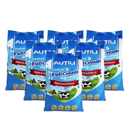 AUTILI Milk Instant Powder（ Full Cream or Skim ）6 bags（Maximum  6 packs per order） -   Full Cream and Skim 6bags - Health Cart
