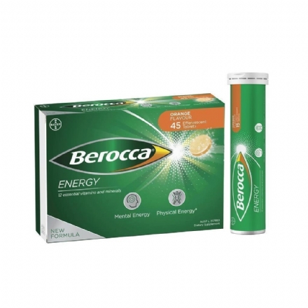 Bayer Berocca Vitamin B & C Orange Flavour Effervescent 45 Tablets - Health Cart