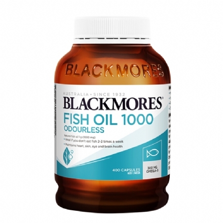 Blackmores Odourless Fish Oil 1000mg 400 Capsules - blackmores odourless fish oil 1000mg 400 capsules - 1    - Health Cart