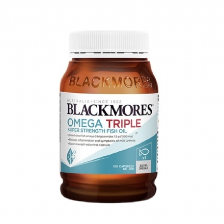 Blackmores 澳佳宝三倍高浓缩深海鱼油软胶囊1500mg 150粒 - Healthcart 网萃澳洲生活馆