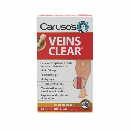 Caruso's 腿部静脉曲张舒缓片 60片 - carusos veins clear 60 tablets - 1    - Healthcart 网萃澳洲生活馆