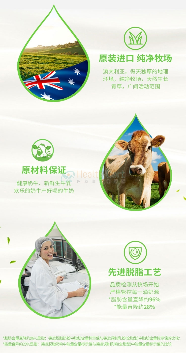 Devondale 德运 脱脂高钙成人奶粉 1kg（仅限发货到中国大陆，每个订单限购6包） - @devondale skim milk powder 1kgship to chinese mainland onlymaximum 6 packs per order - 5 - Healthcart 网萃澳洲生活馆