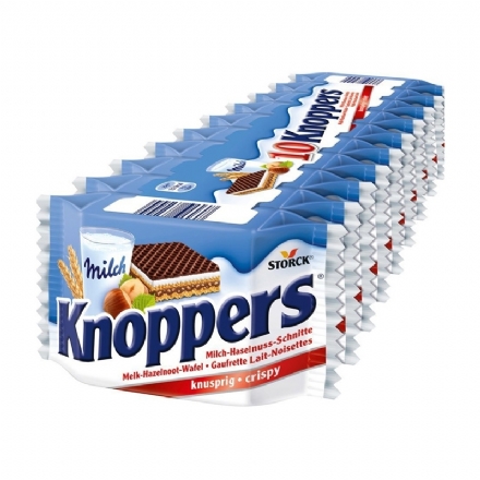Knoppers milk hazelnut chocolate wafer biscuits 25g*8 - Health Cart ...