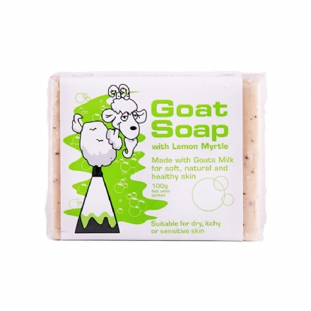 Goat Soap with Lemon Myrtle 100g - goat soap with lemon myrtle 100g - 1    - Health Cart