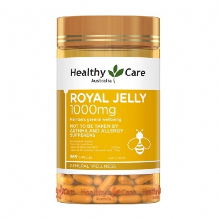 Healthy Care 蜂王浆胶囊1000mg 365粒 提高免疫力 美容美颜 - healthy care royal jelly 1000 365 capsules 2020824193242 - 1    - Healthcart 网萃澳洲生活馆