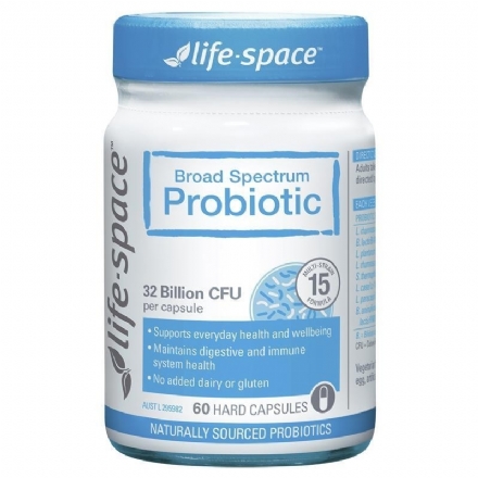 Life Space Broad Spectrum Probiotic 60 Capsules - Health Cart