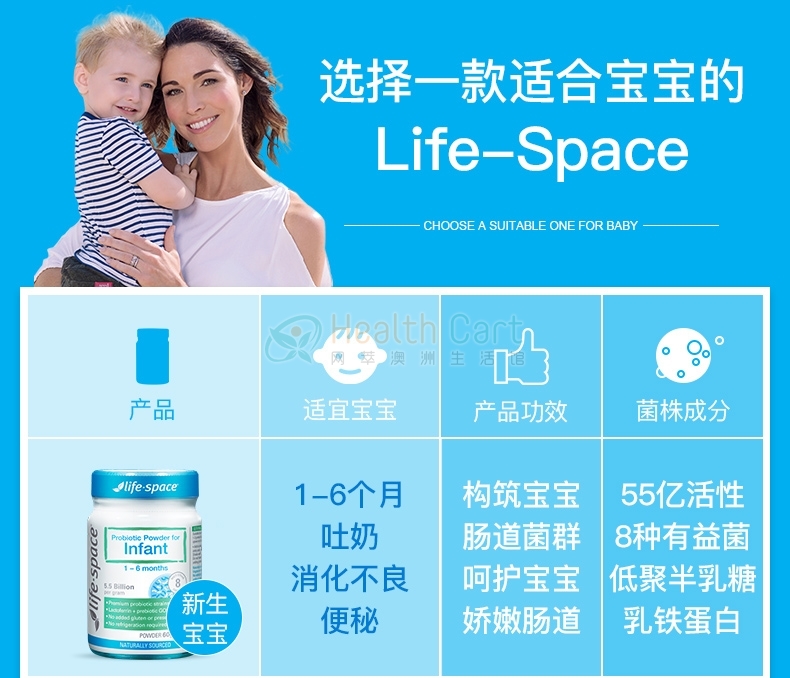 Life Space Probiotic Powder For Infant 60g - @life space probiotic for infant 60g powder - 2 - Health Cart