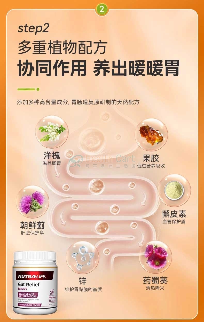 Nutra-Life 纽乐道肠舒宁养胃粉180g（浆果味） - @nutra life gut relief berry 180g - 15 - Healthcart 网萃澳洲生活馆