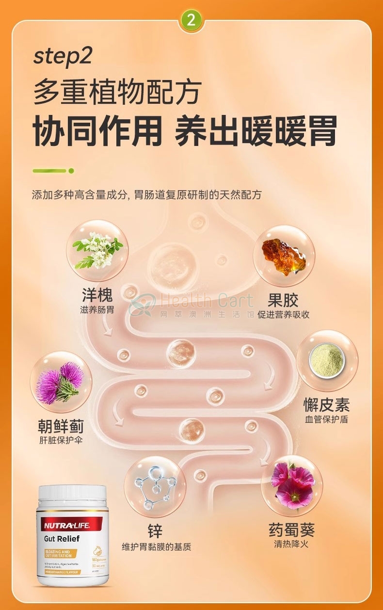 Nutra-Life 纽乐道肠舒宁养胃粉180g（芒果香橙味） - @nutra life gut relief mango orange 180g - 15 - Healthcart 网萃澳洲生活馆