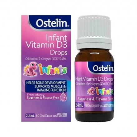 Ostelin 婴儿维生素D3滴剂 2.4ml - ostelin infant vitamin d3 drops 24ml - 1    - Healthcart 网萃澳洲生活馆