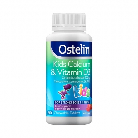 Ostelin Kids Calcium & Vitamin D3 90 Chewable Tablets - ostelin kids calcium  vitamin d3 90 chewable tablets - 1    - Health Cart