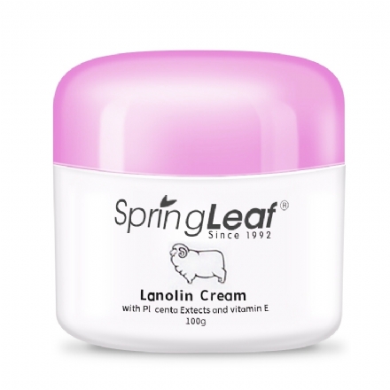 Spring Leaf 绵羊油面霜 维E+胎盘素+玫瑰精粹 美白保湿 100g - spring leaf lanolin cream with vitamin e placenta and rose extracts 100g - 1    - Healthcart 网萃澳洲生活馆