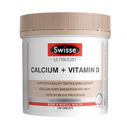 Swisse Ultiboost Calcium + Vitamin D 150 Tablets - Health Cart