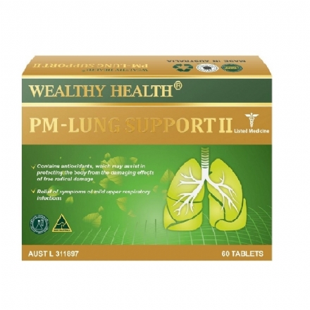 Wealthy Health PM - Lung Support II 60T - wealthy health pm   lung support ii 60t - 1    - Health Cart
